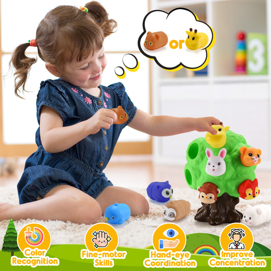 Farm Animal Learning Toy for Toddlers 1-3, Forest Animal Montessori Toys
