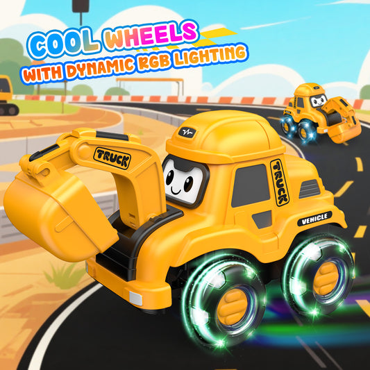 Remote Control Car for Kids Toddler, Construction Excavator Toy for 2 3 4 5 6 Year Old Boys