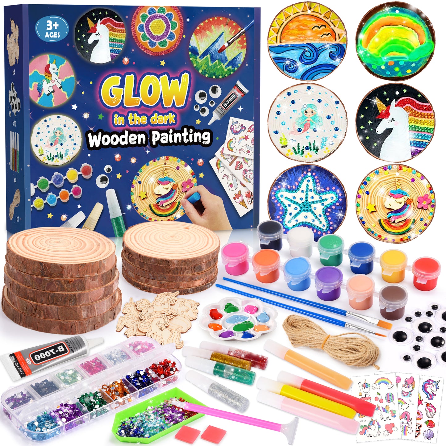 Craft Kit for Girls Age 6-12, Wooden Painting Craft Kit for Kids