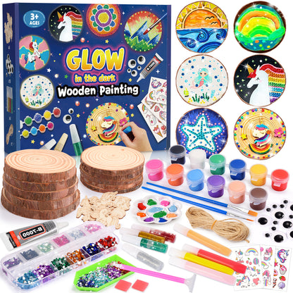 Craft Kit for Girls Age 6-12, Wooden Painting Craft Kit for Kids