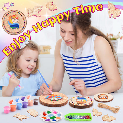 Craft Kit for Girls Age 6-12, Wooden Painting Craft Kit for Kids