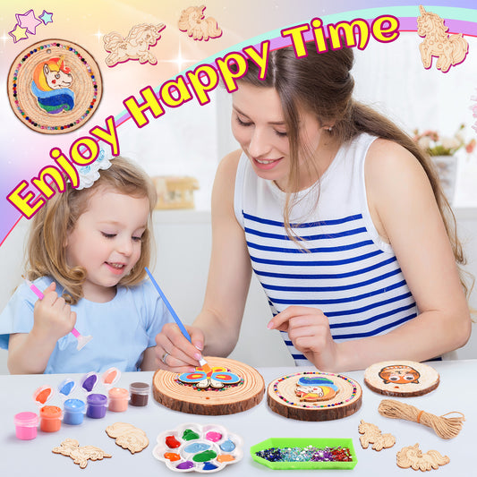 Craft Kit for Girls Age 6-12, Wooden Painting Craft Kit for Kids
