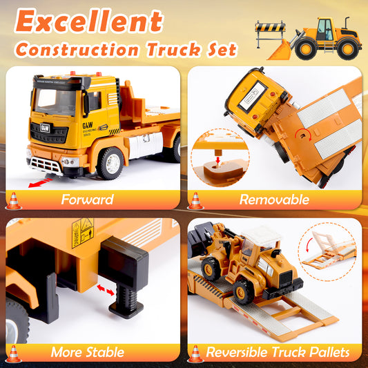 Engineering Construction Vehicles Truck, Toys Gifts for 3 4 5 6 7 Years Old Boys