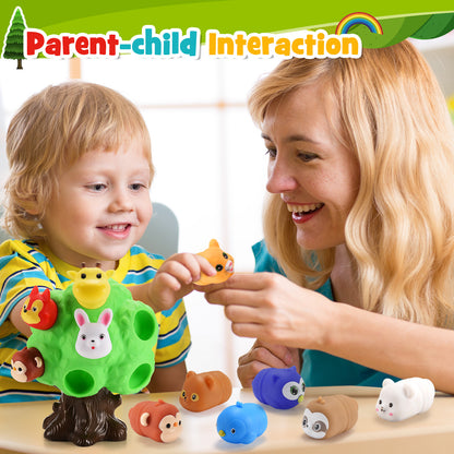 Farm Animal Learning Toy for Toddlers 1-3, Forest Animal Montessori Toys
