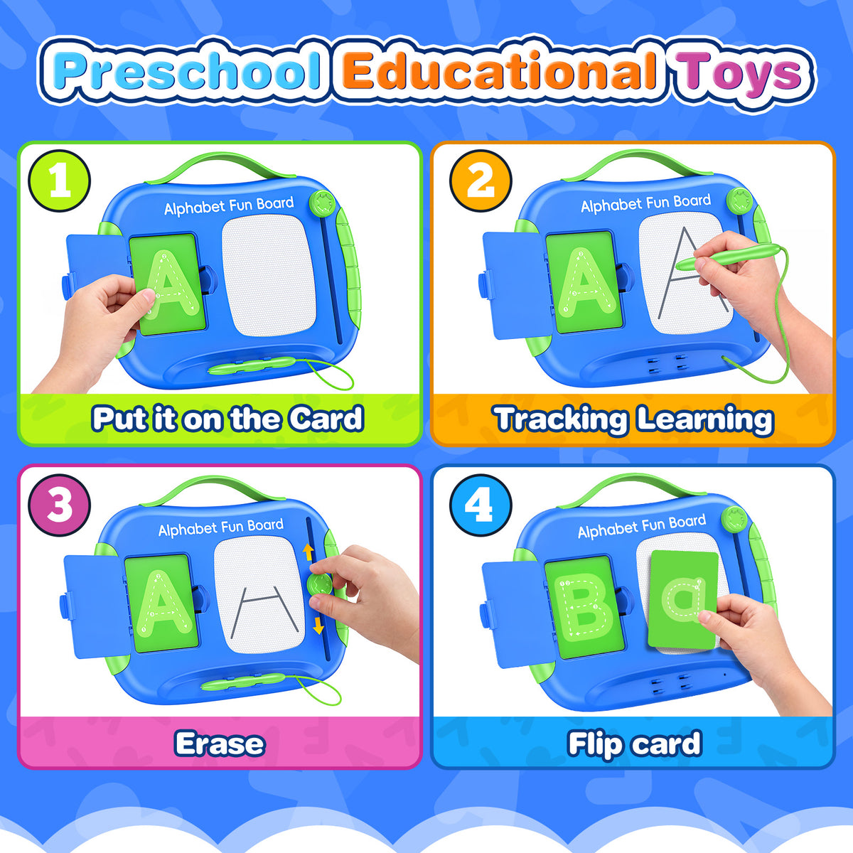 Alphabet Toys for Toddlers, Alphabet & Number Learning Board for Toddlers, Early Learning Toys