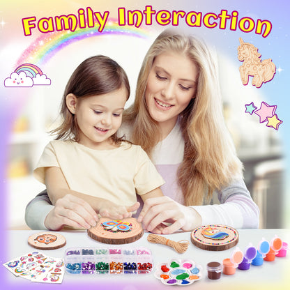 Craft Kit for Girls Age 6-12, Wooden Painting Craft Kit for Kids