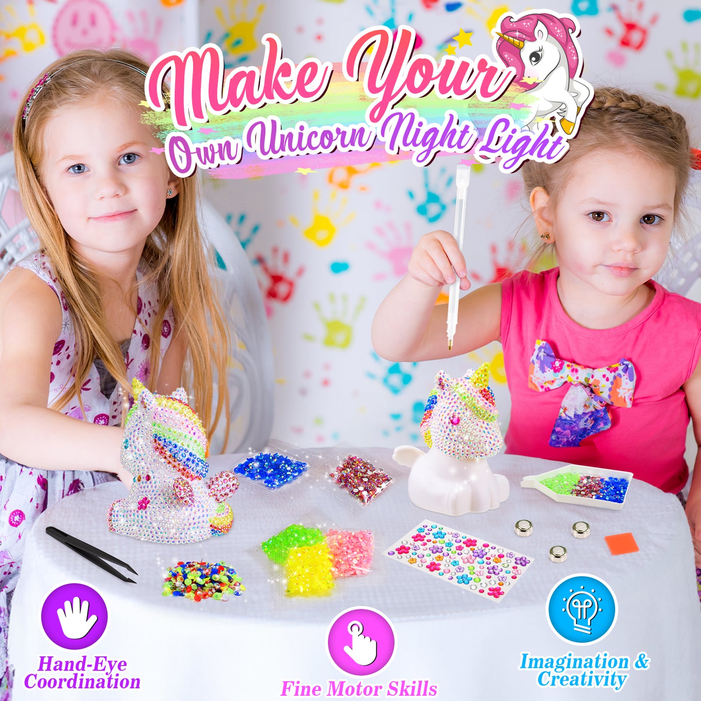 Decorate Unicorn Night Light, Gifts for 6 7 8 9 10 11 12 Year Old Girls, Crafts for Girls