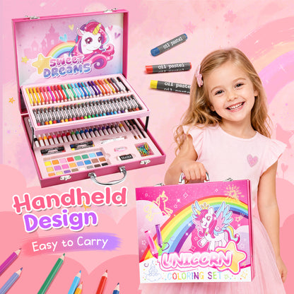 Drawing Kit for Kids Age 8-12, Art Supplies for Kids with Crayons, Drawing Pencils