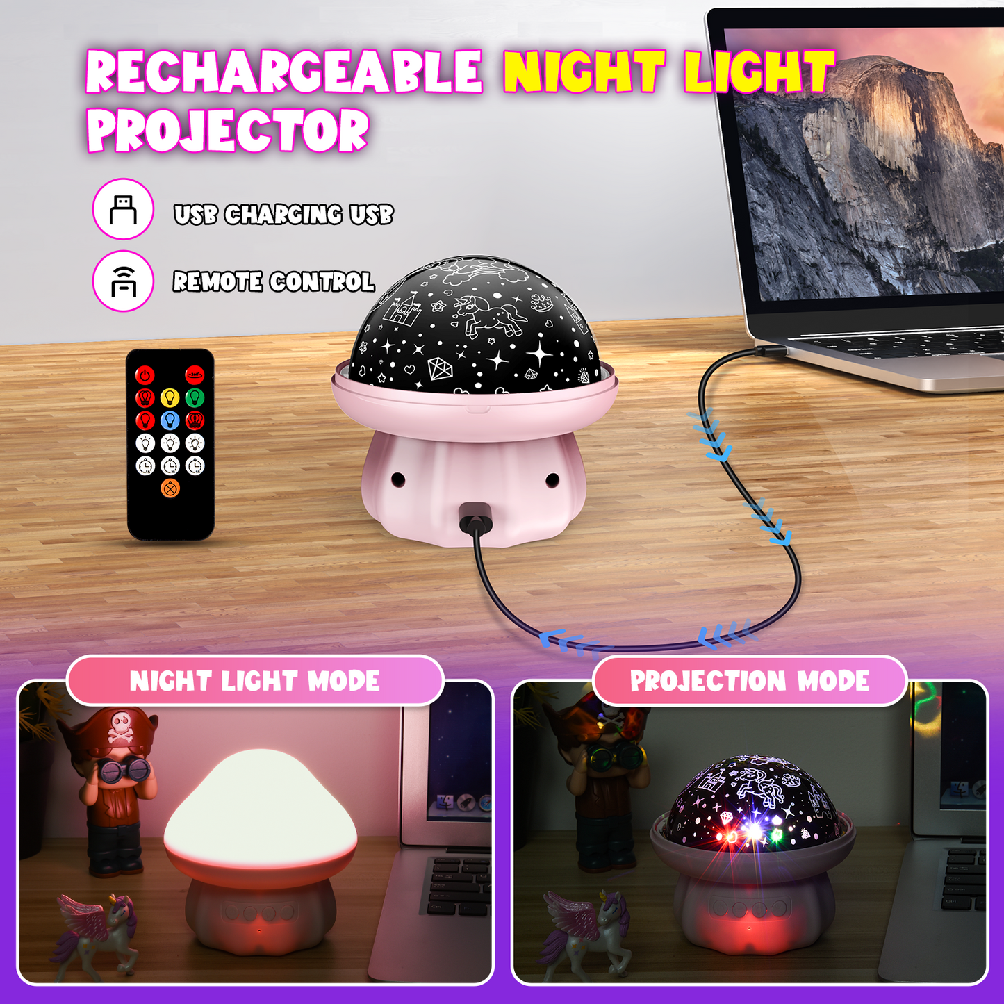 Night Light Star Projector for Kids, Starry Projector Light for Kids Room