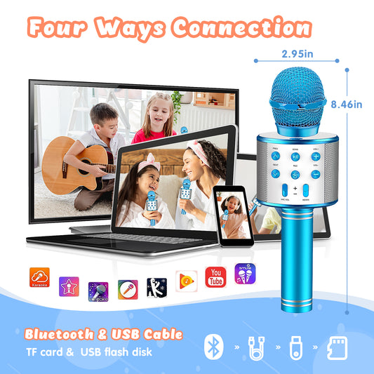 ATOPDREAM Karaoke Microphone for Kids, Toys for 3-12 Year Old Girls, Kids Microphone Girls Toys