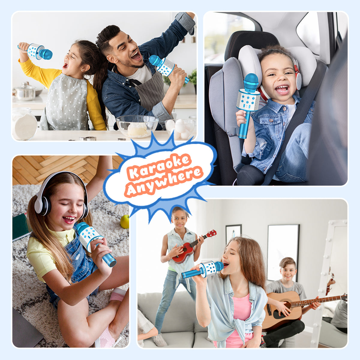ATOPDREAM Karaoke Microphone for Kids, Toys for 3-12 Year Old Girls, Kids Microphone Girls Toys