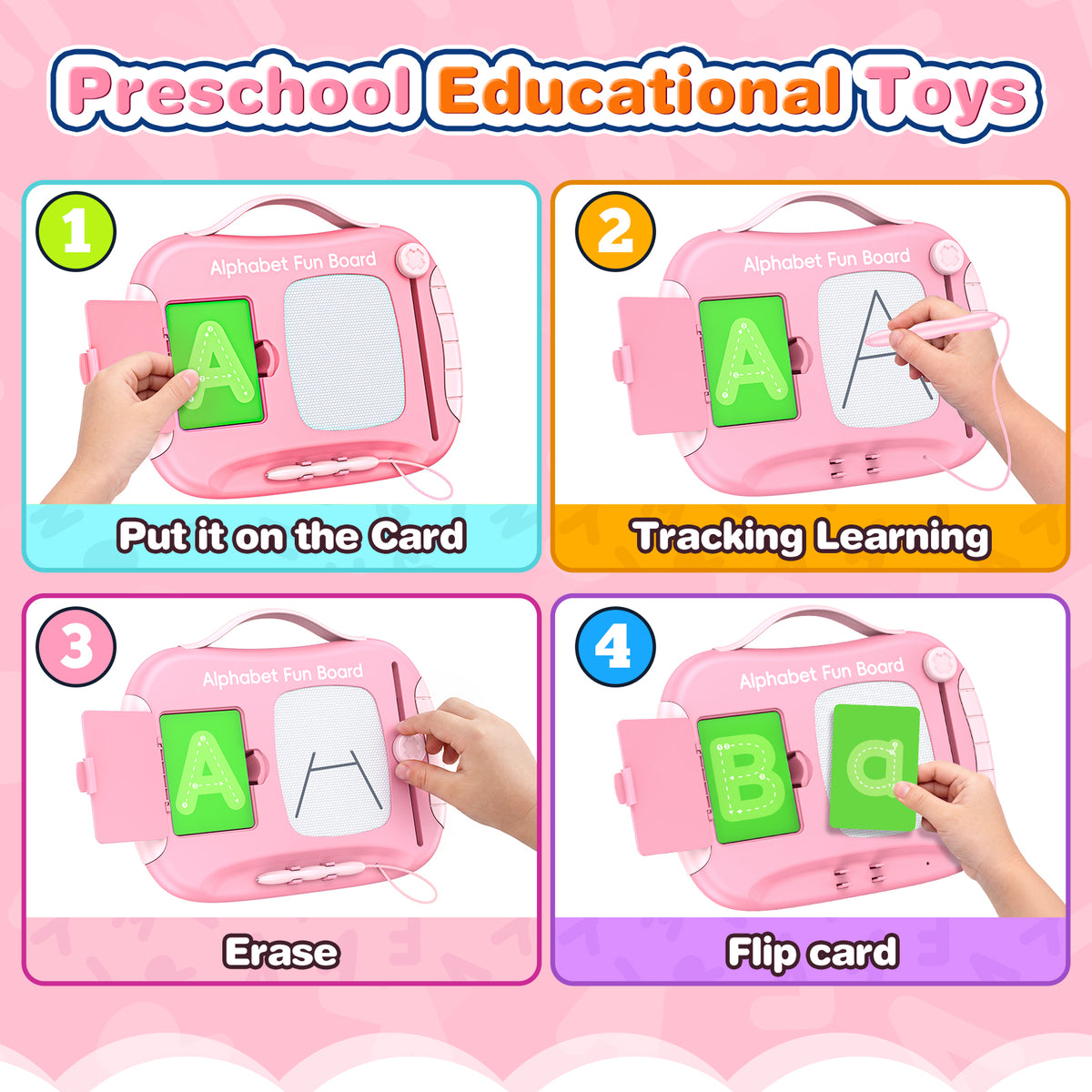 Alphabet & Number Learning Board for Toddlers,Alphabet Toys for Toddlers,Letter Tracing for Kids Ages 3-5