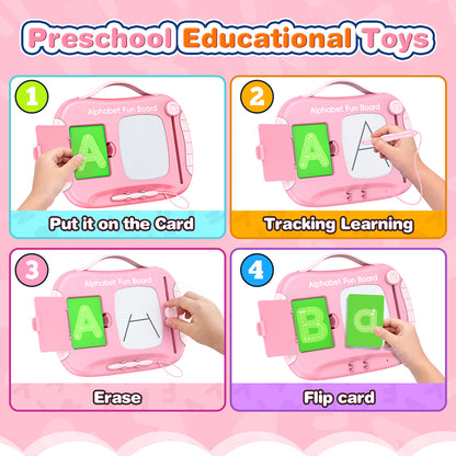 Alphabet & Number Learning Board for Toddlers,Alphabet Toys for Toddlers,Letter Tracing for Kids Ages 3-5