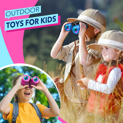 ATOPDREAM Kids Binoculars Gifts for 3-8 Year Old Girls, 4X Compact High Resolution Binocular