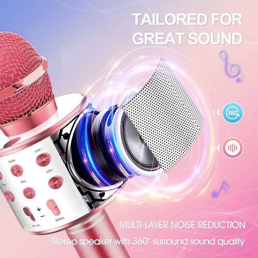 Karaoke Microphone for Kids, Toys for 3-12 Year Old Girls, Kids Microphone Girls Toys