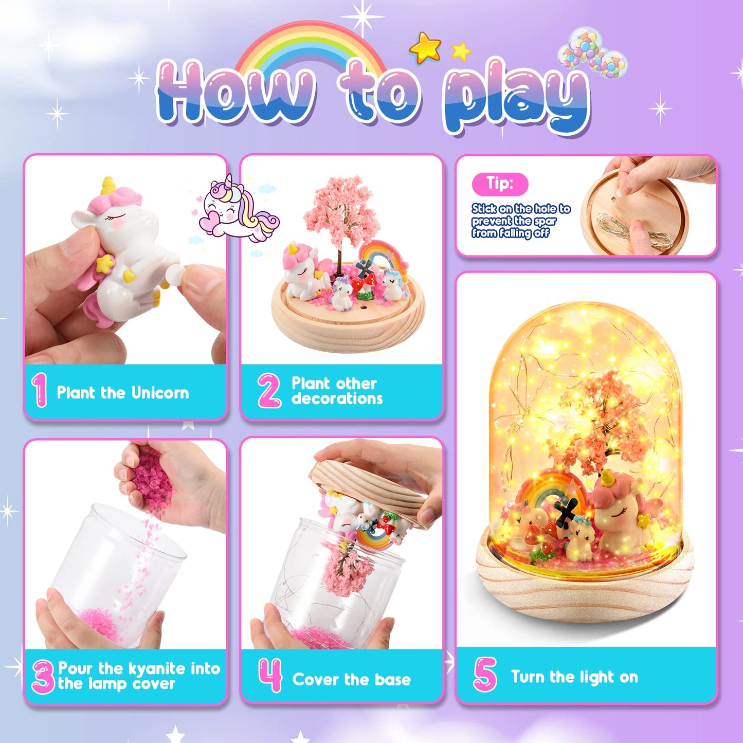 Unicorn Gifts for Girls Age 3-9, Craft Kits for Kids Girls Ages 6-8, Unicorn Toys for 3 4 5 6 7 8 Years Old Girls, Gifts for 6-12 Year Old Girls