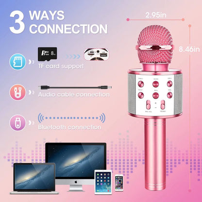 Karaoke Microphone for Kids, Toys for 3-12 Year Old Girls, Kids Microphone Girls Toys