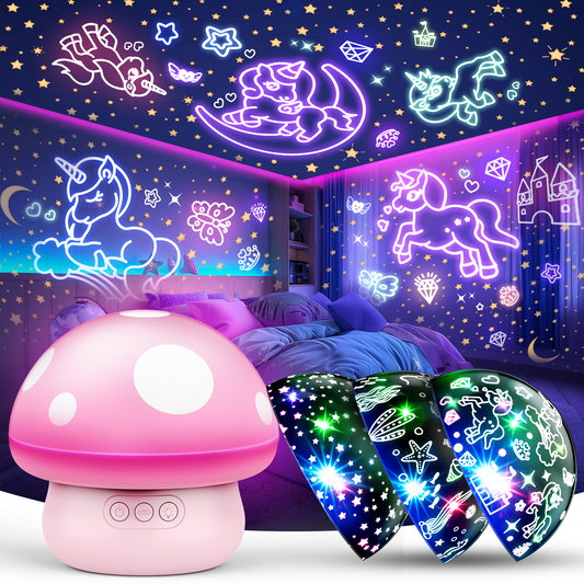 Star Projector Night Light for Kids,Projector Light Mushroom Lamp for Kids